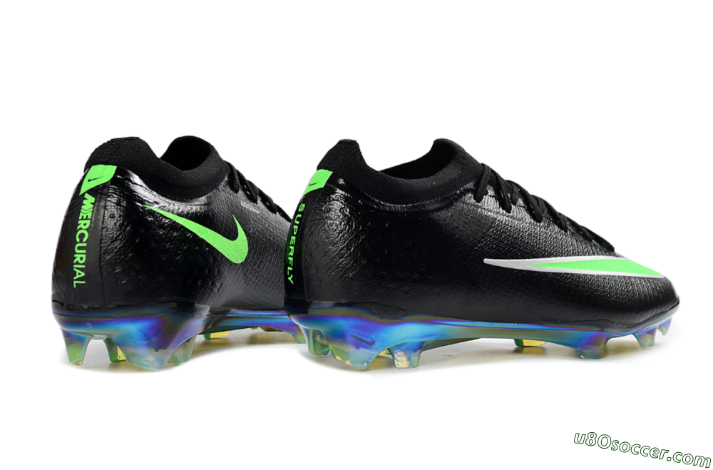 Nike Air Zoom Mercurial Vapor 17 Elite FG Firm Ground Soccer Cleats - Black/Neon Green/Iridencent 6