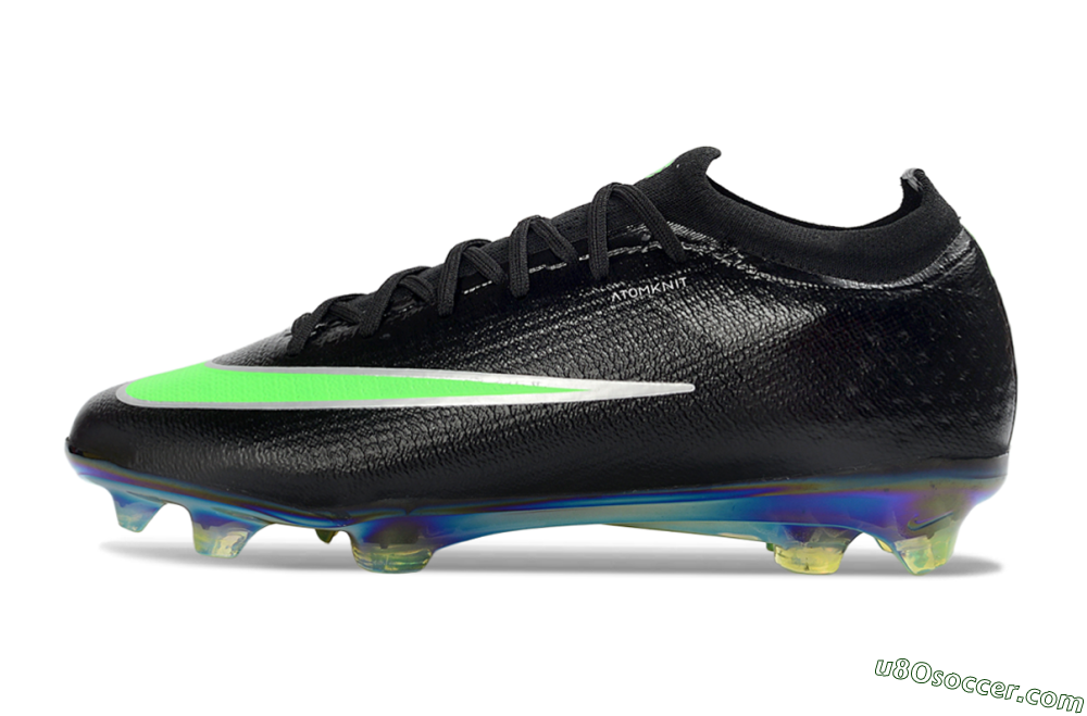 Nike Air Zoom Mercurial Vapor 17 Elite FG Firm Ground Soccer Cleats - Black/Neon Green/Iridencent 2