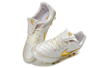 Nike Tiempo Legend SE FG Firm Ground Soccer Cleats - White/Gold Metallic/White Pearl