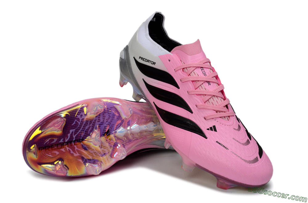 Adidas Predator 26 Elite FG Firm Ground Soccer Cleats - Pink/Electric Pink/Black 3