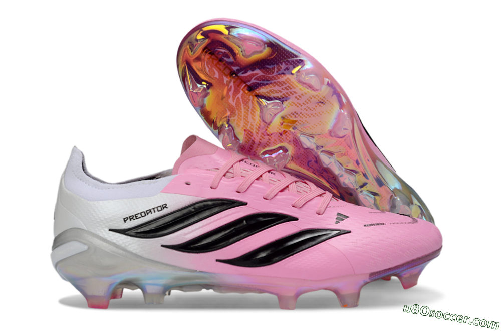 Adidas Predator 26 Elite FG Firm Ground Soccer Cleats - Pink/Electric Pink/Black 1