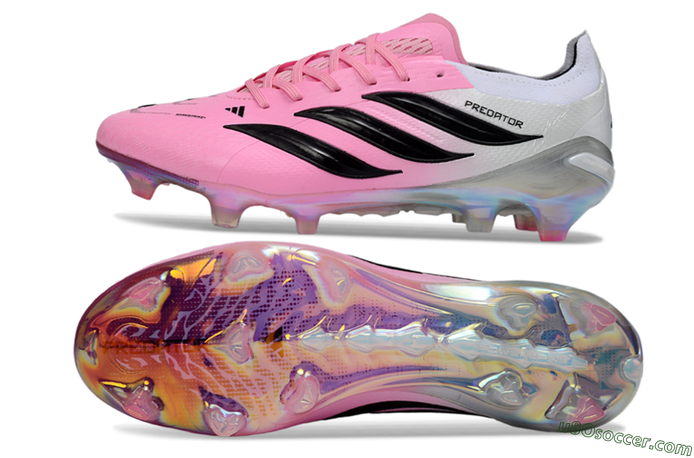 Adidas Predator 26 Elite FG Firm Ground Soccer Cleats - Pink/Electric Pink/Black 0
