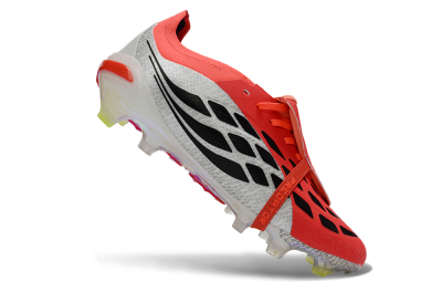 Adidas Predator 26 Elite Fold-Over Tongue FG Firm Ground Soccer Cleats - Red/Vibrant Red/Black