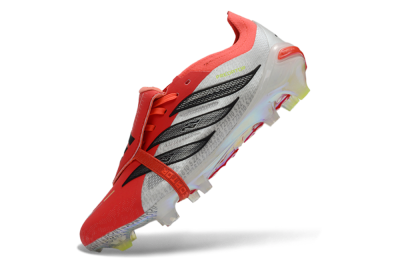 Adidas Predator 26 Elite Fold-Over Tongue FG Firm Ground Soccer Cleats - Red/Vibrant Red/Black