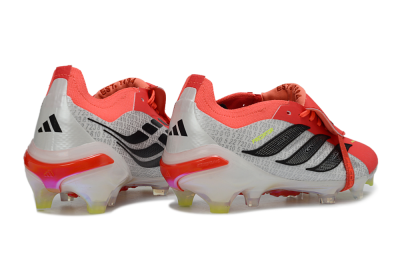 Adidas Predator 26 Elite Fold-Over Tongue FG Firm Ground Soccer Cleats - Red/Vibrant Red/Black