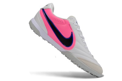 Nike Tiempo Legend 11 Elite TF Artificial Turf Soccer Shoes - White/Electric Blue/Neon Pink