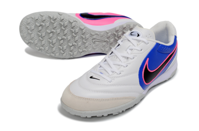 Nike Tiempo Legend 11 Elite TF Artificial Turf Soccer Shoes - White/Electric Blue/Neon Pink