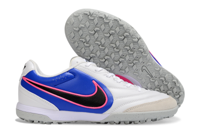 Nike Tiempo Legend 11 Elite TF Artificial Turf Soccer Shoes - White/Electric Blue/Neon Pink