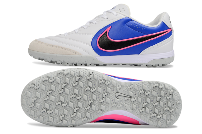 Nike Tiempo Legend 11 Elite TF Artificial Turf Soccer Shoes - White/Electric Blue/Neon Pink