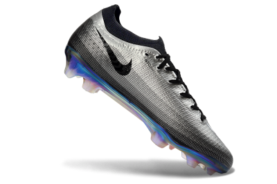 Nike Air Zoom Mercurial Vapor 17 Elite FG Firm Ground Soccer Cleats - Silver/Electric Blue/Shiny Black