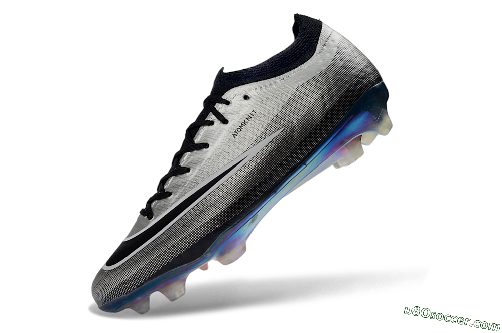 Nike Air Zoom Mercurial Vapor 17 Elite FG Firm Ground Soccer Cleats - Silver/Electric Blue/Shiny Black 5