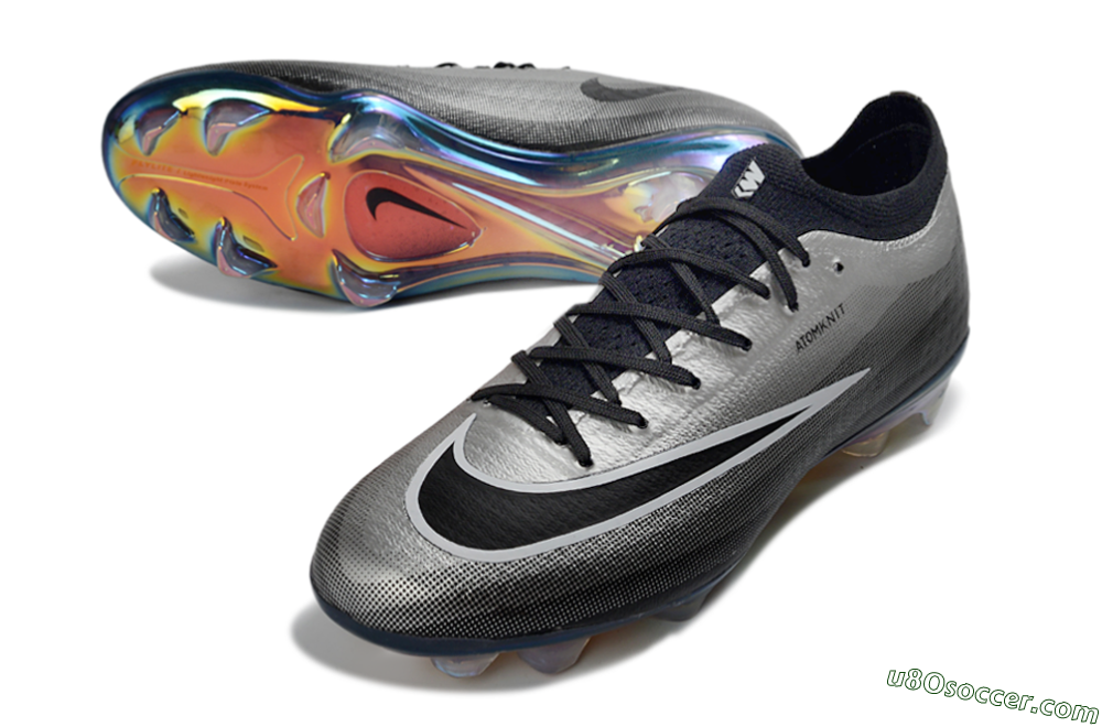 Nike Air Zoom Mercurial Vapor 17 Elite FG Firm Ground Soccer Cleats - Silver/Electric Blue/Shiny Black 3