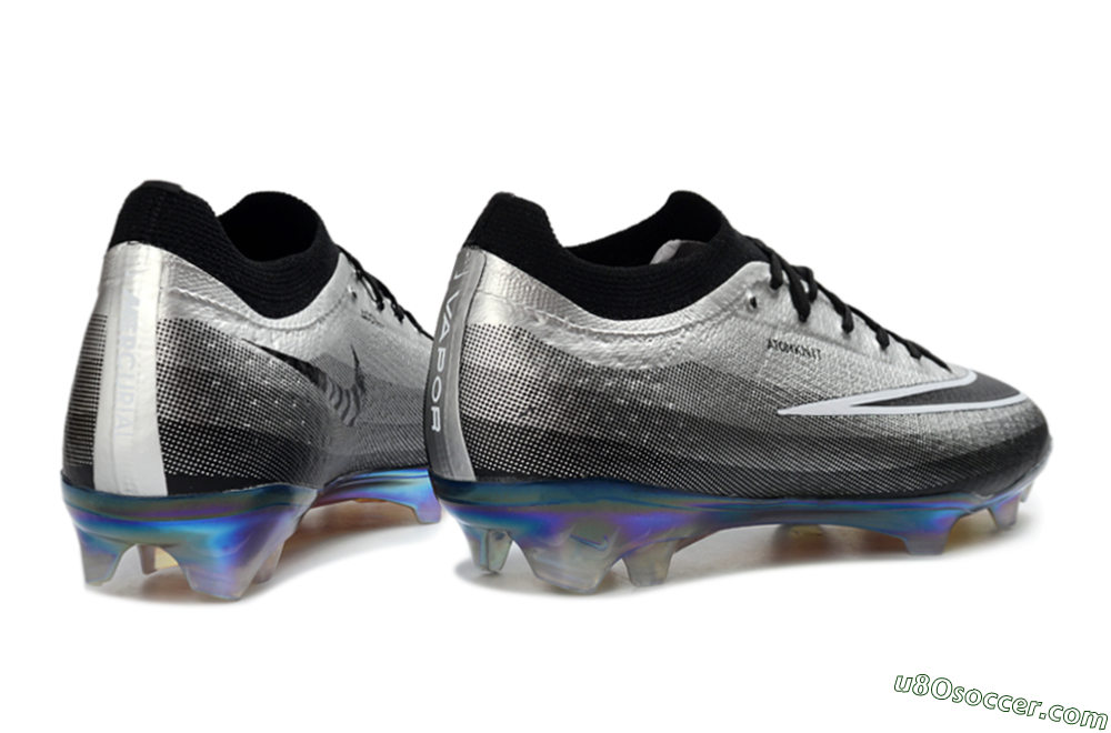 Nike Air Zoom Mercurial Vapor 17 Elite FG Firm Ground Soccer Cleats - Silver/Electric Blue/Shiny Black 6