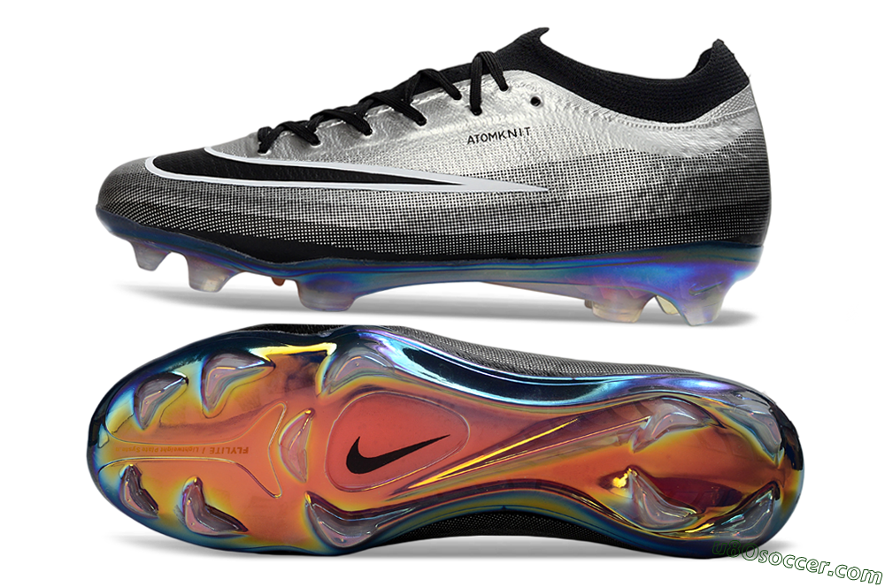 Nike Air Zoom Mercurial Vapor 17 Elite FG Firm Ground Soccer Cleats - Silver/Electric Blue/Shiny Black 0