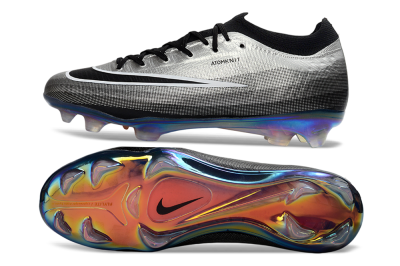 Nike Air Zoom Mercurial Vapor 17 Elite FG Firm Ground Soccer Cleats - Silver/Electric Blue/Shiny Black