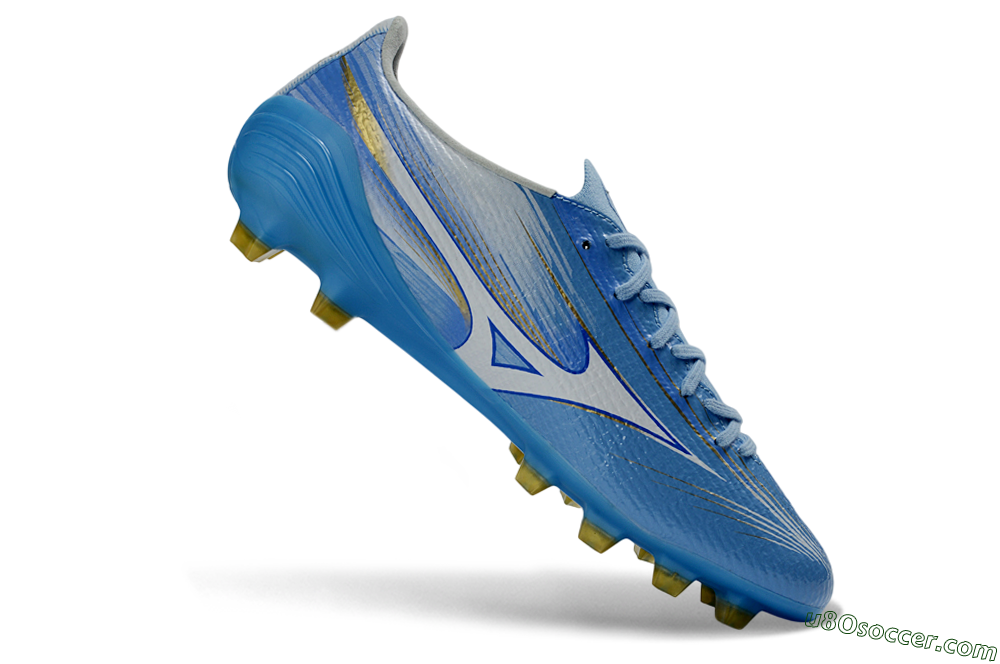 Mizuno Alpha 3 Elite FG Firm Ground Soccer Cleats - Blue/Sky Blue/Gold 4