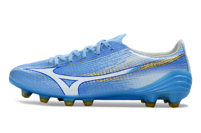 Mizuno Alpha 3 Elite FG Firm Ground Soccer Cleats - Blue/Sky Blue/Gold