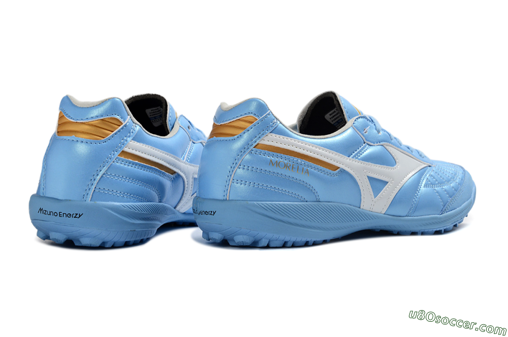 Mizuno Morelia Neo 4 TF Artificial Turf Soccer Shoes - Blue/Sky Blue/White 6