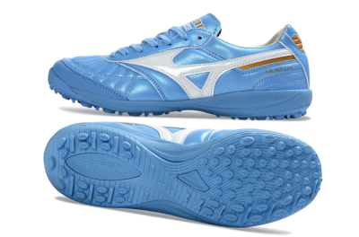 Mizuno Morelia Neo 4 TF Artificial Turf Soccer Shoes - Blue/Sky Blue/White