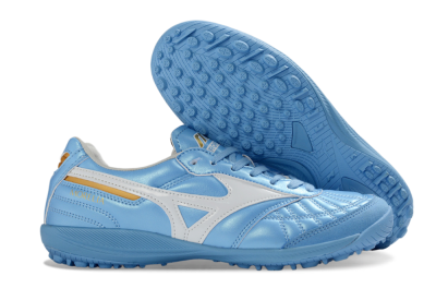 Mizuno Morelia Neo 4 TF Artificial Turf Soccer Shoes - Blue/Sky Blue/White