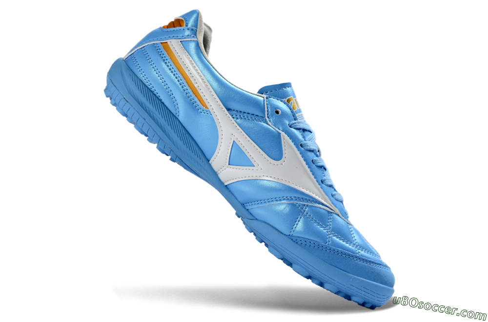Mizuno Morelia Neo 4 TF Artificial Turf Soccer Shoes - Blue/Sky Blue/White 4