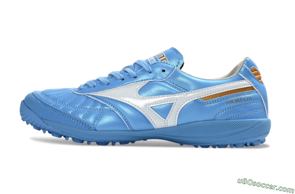 Mizuno Morelia Neo 4 TF Artificial Turf Soccer Shoes - Blue/Sky Blue/White 2