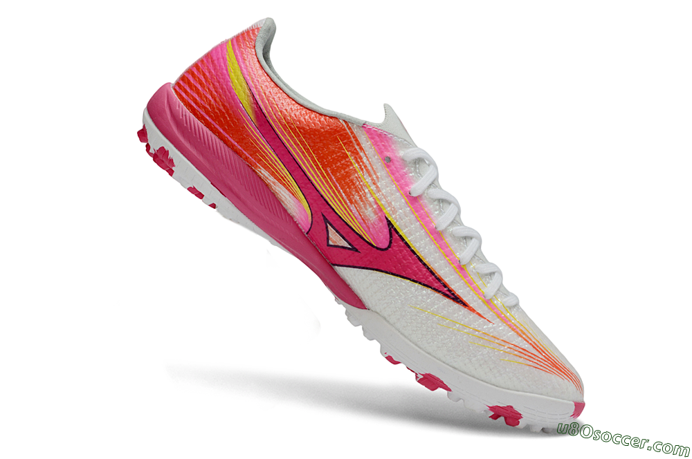 Mizuno Alpha 3 Elite TF Artificial Turf Soccer Shoes - Pink/Vibrant Pink/Neon Orange 4