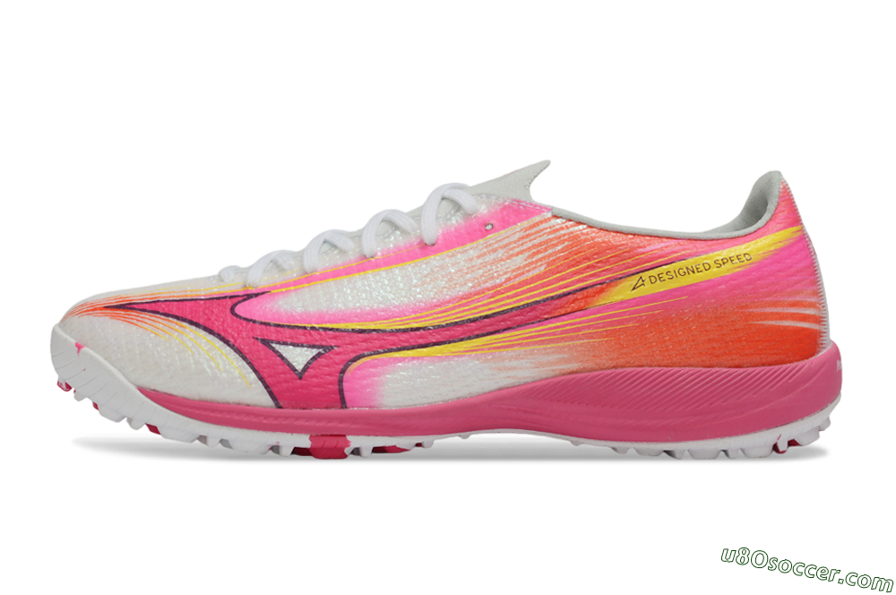 Mizuno Alpha 3 Elite TF Artificial Turf Soccer Shoes - Pink/Vibrant Pink/Neon Orange 2