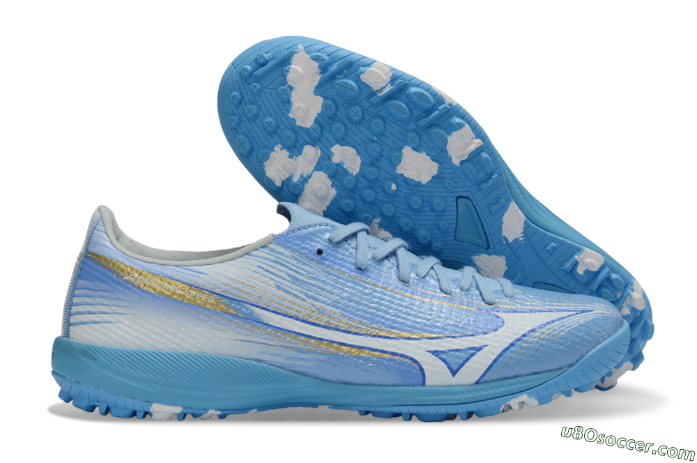 Mizuno Alpha 3 Elite TF Artificial Turf Soccer Shoes - Blue/Sky Blue/White 1