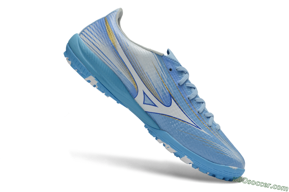 Mizuno Alpha 3 Elite TF Artificial Turf Soccer Shoes - Blue/Sky Blue/White 4