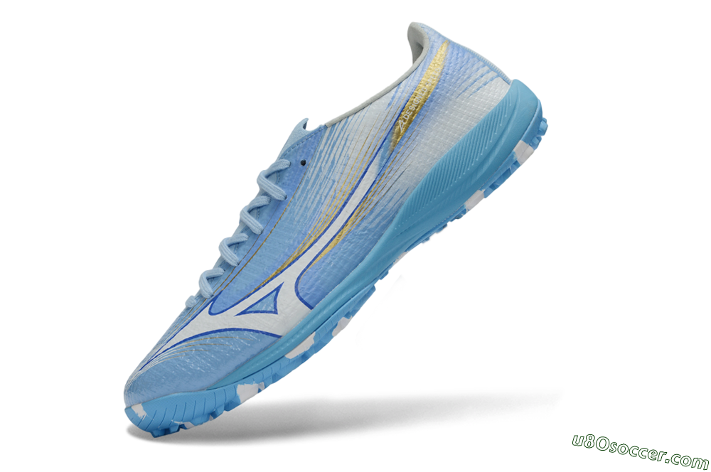 Mizuno Alpha 3 Elite TF Artificial Turf Soccer Shoes - Blue/Sky Blue/White 5