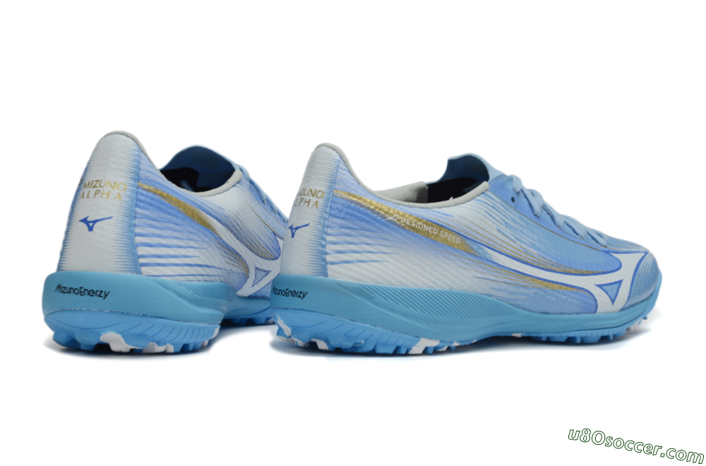 Mizuno Alpha 3 Elite TF Artificial Turf Soccer Shoes - Blue/Sky Blue/White 6