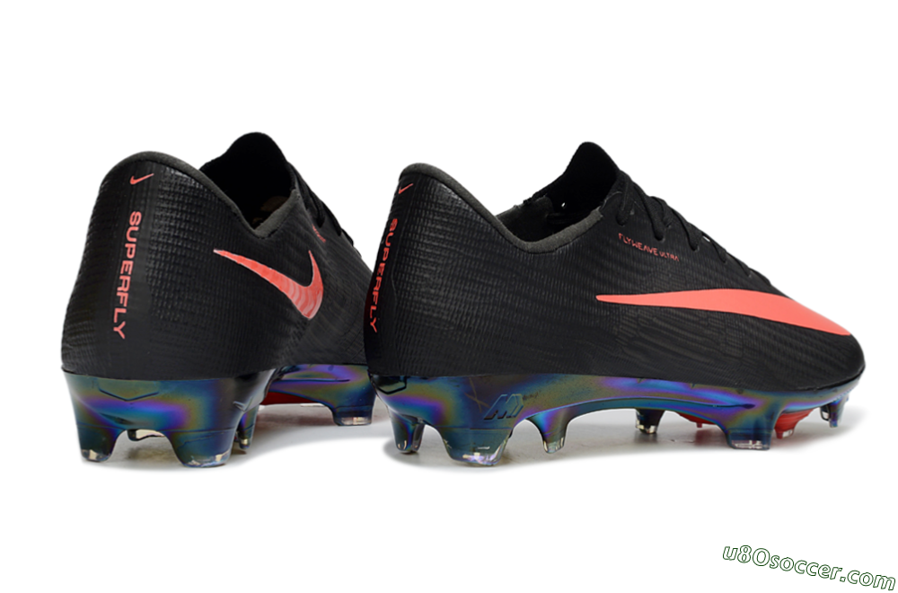 Nike Air Zoom Mercurial Superfly 11 FG Firm Ground Soccer Cleats - Black/Neon Coral/Rainbow Reflective 6