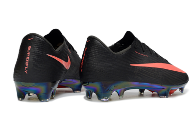 Nike Air Zoom Mercurial Superfly 11 FG Firm Ground Soccer Cleats - Black/Neon Coral/Rainbow Reflective