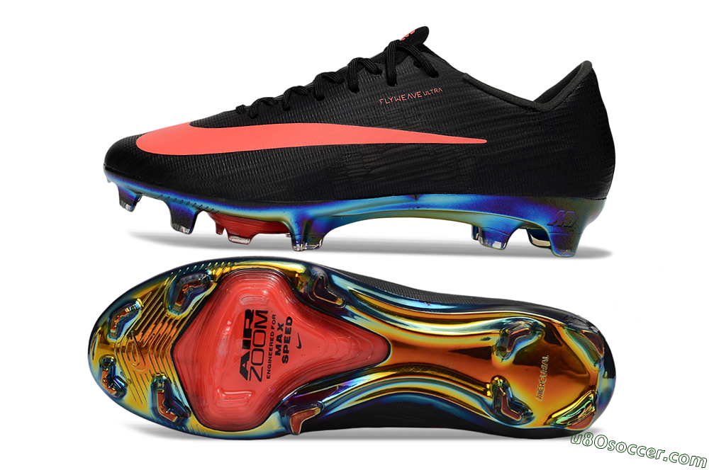 Nike Air Zoom Mercurial Superfly 11 FG Firm Ground Soccer Cleats - Black/Neon Coral/Rainbow Reflective 0