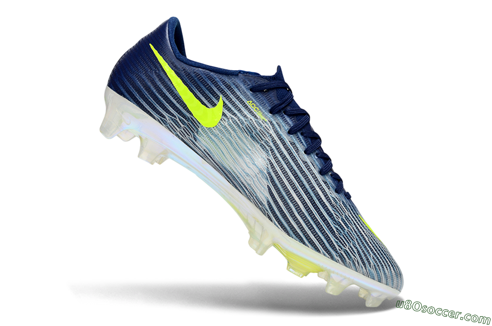 Nike Air Zoom Mercurial Superfly 11 FG Firm Ground Soccer Cleats - Blue/Highlighter Yellow/Steel Grey 4