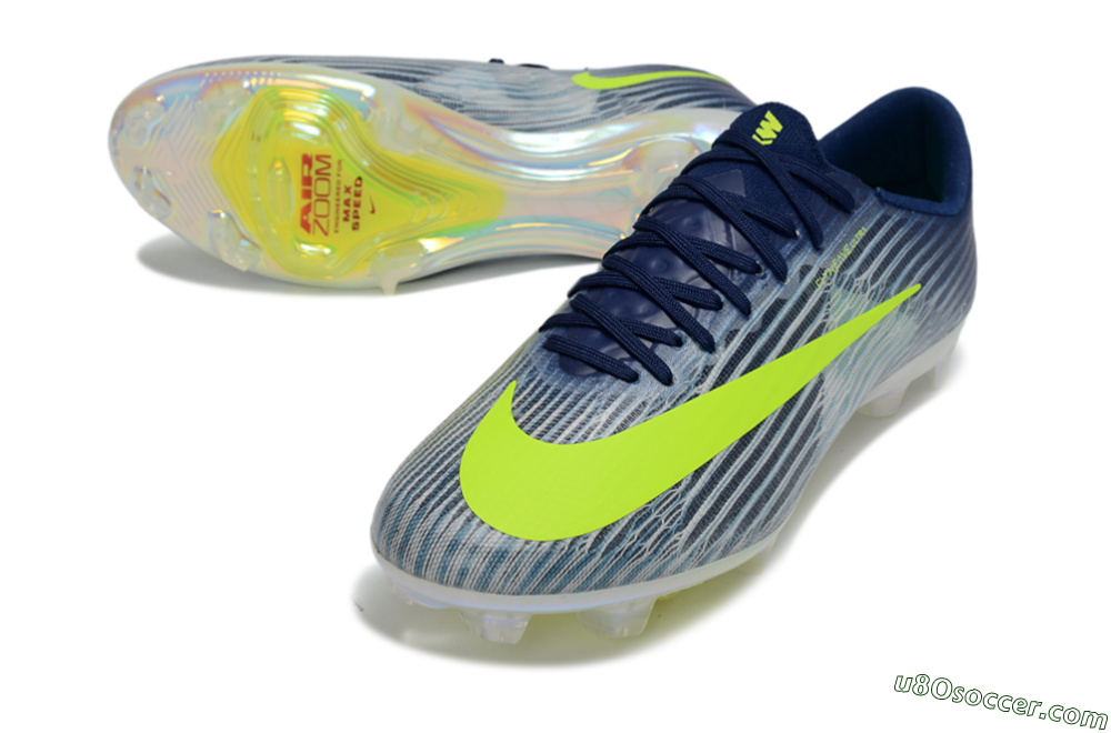 Nike Air Zoom Mercurial Superfly 11 FG Firm Ground Soccer Cleats - Blue/Highlighter Yellow/Steel Grey 3