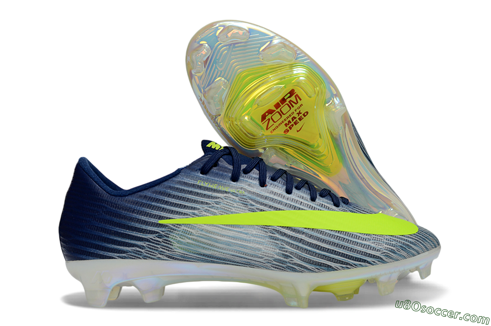 Nike Air Zoom Mercurial Superfly 11 FG Firm Ground Soccer Cleats - Blue/Highlighter Yellow/Steel Grey 1