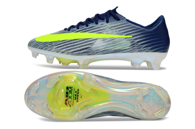 Nike Air Zoom Mercurial Superfly 11 FG Firm Ground Soccer Cleats - Blue/Highlighter Yellow/Steel Grey