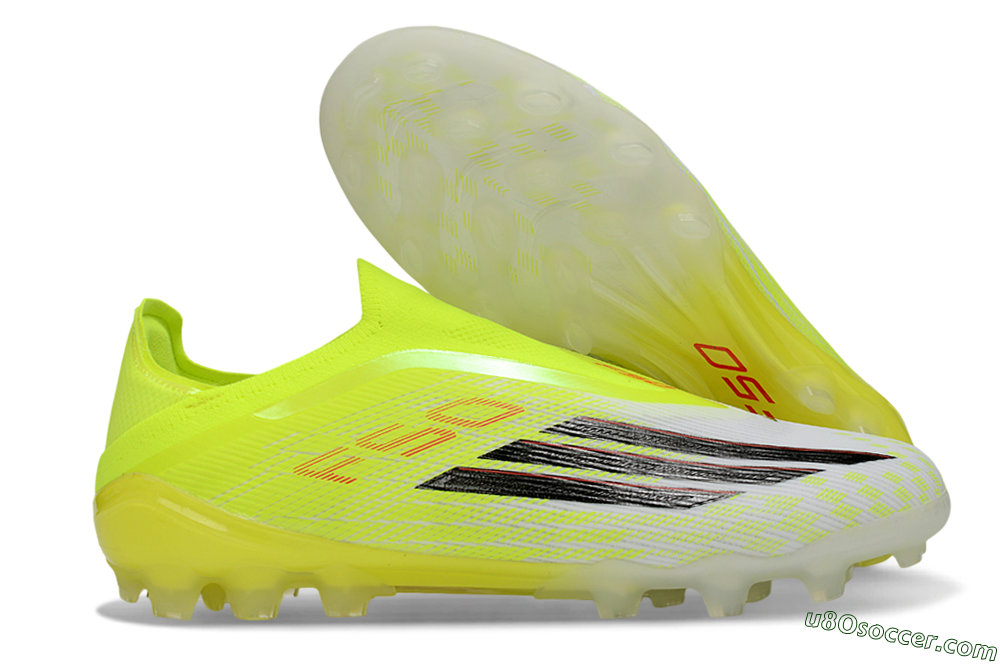 Adidas F50 Elite Laceless AG Artificial Grass Soccer Cleats - Yellow/Electric Lime/Black 1