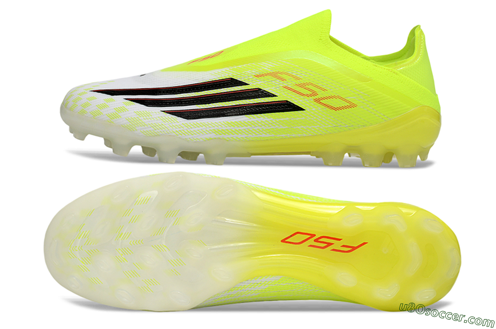 Adidas F50 Elite Laceless AG Artificial Grass Soccer Cleats - Yellow/Electric Lime/Black 0