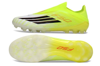 Adidas F50 Elite Laceless AG Artificial Grass Soccer Cleats - Yellow/Electric Lime/Black