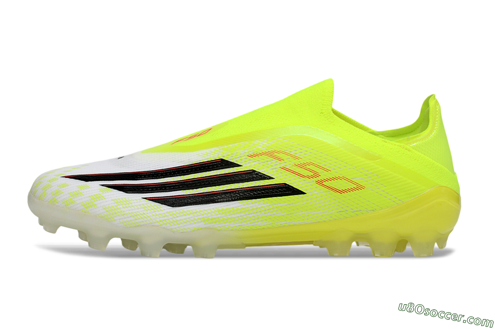 Adidas F50 Elite Laceless AG Artificial Grass Soccer Cleats - Yellow/Electric Lime/Black 2
