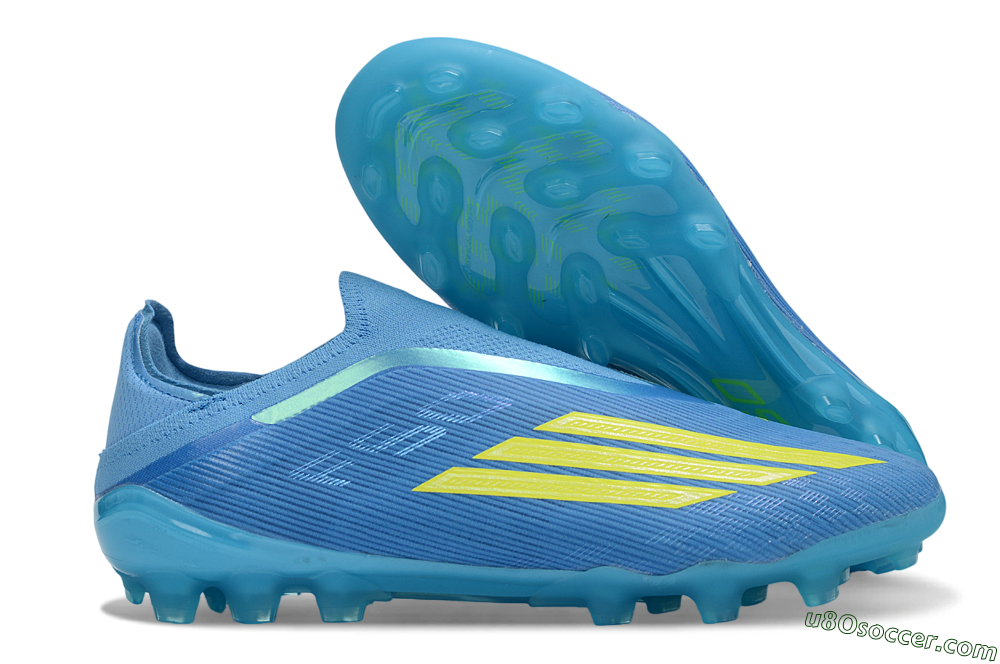 Adidas F50 Elite Laceless AG Artificial Grass Soccer Cleats - Blue/Vibrant Blue/Electric Yellow 1