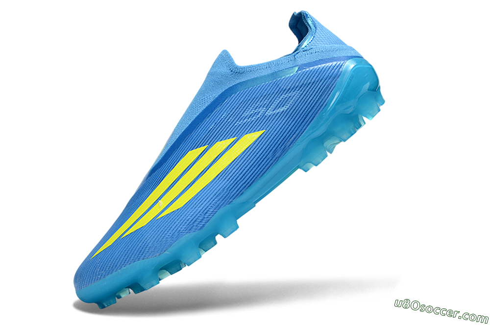 Adidas F50 Elite Laceless AG Artificial Grass Soccer Cleats - Blue/Vibrant Blue/Electric Yellow 5