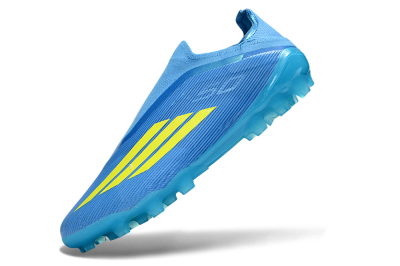 Adidas F50 Elite Laceless AG Artificial Grass Soccer Cleats - Blue/Vibrant Blue/Electric Yellow