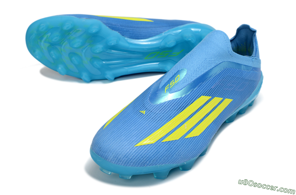 Adidas F50 Elite Laceless AG Artificial Grass Soccer Cleats - Blue/Vibrant Blue/Electric Yellow 3