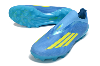 Adidas F50 Elite Laceless AG Artificial Grass Soccer Cleats - Blue/Vibrant Blue/Electric Yellow