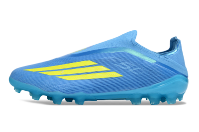 Adidas F50 Elite Laceless AG Artificial Grass Soccer Cleats - Blue/Vibrant Blue/Electric Yellow
