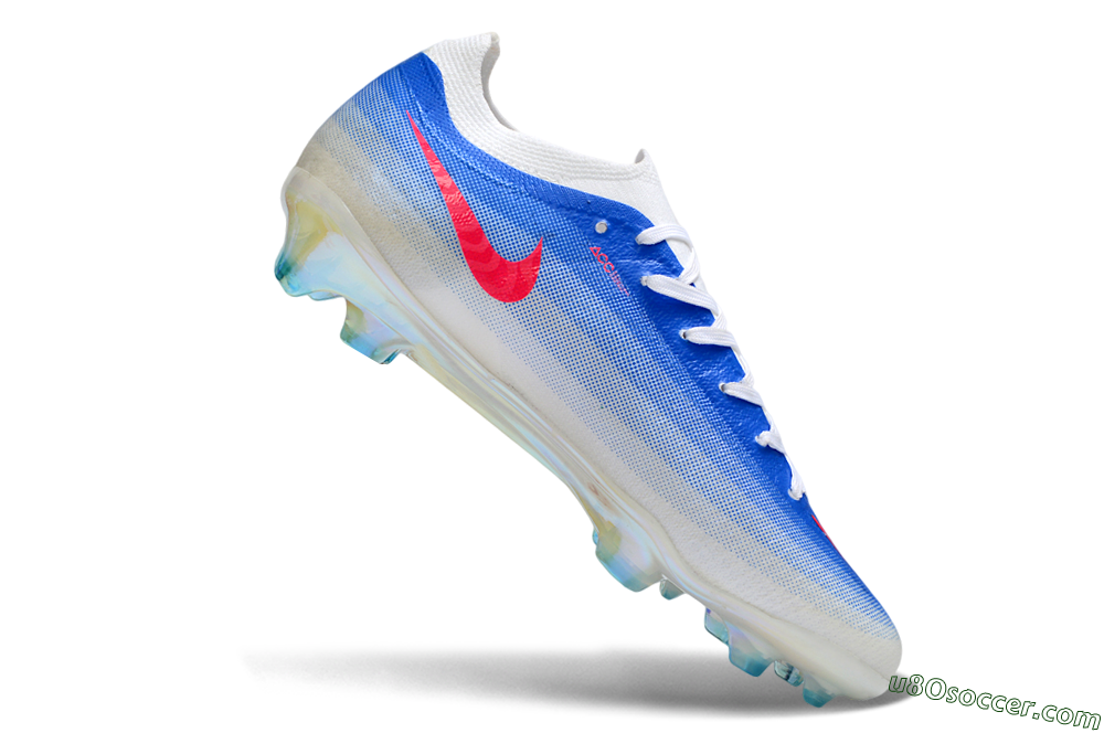 Nike Air Zoom Mercurial Vapor 17 Elite FG Firm Ground Soccer Cleats - Blue/Vibrant Pink/Icy White 4